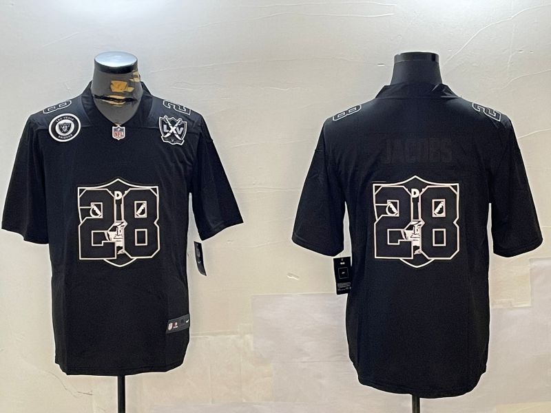Men Oakland Raiders #28 Jacobs Black 2024 Nike Limited NFL Jersey style 1230->oakland raiders->NFL Jersey